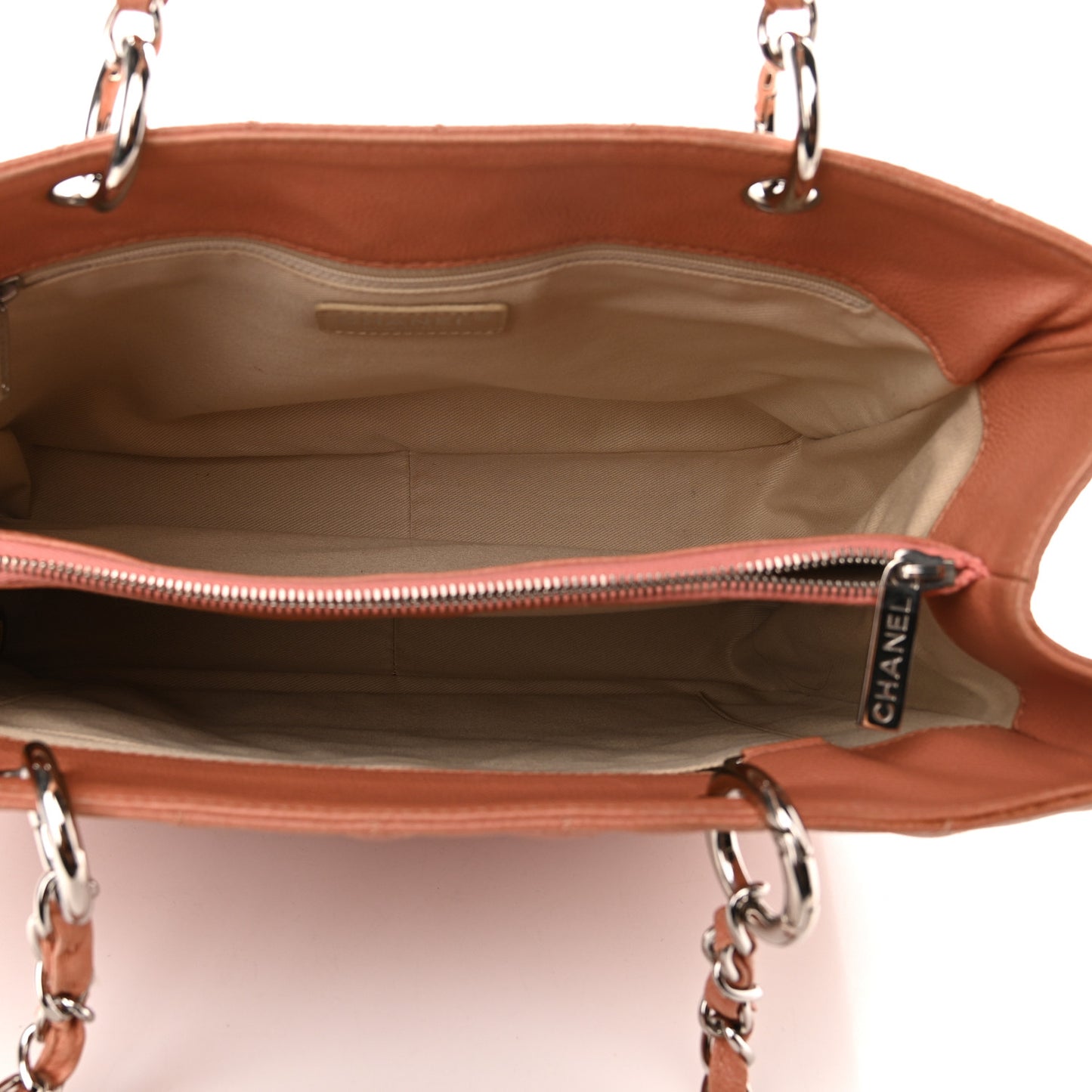 Caviar Quilted Grand Shopping Tote GST Brown