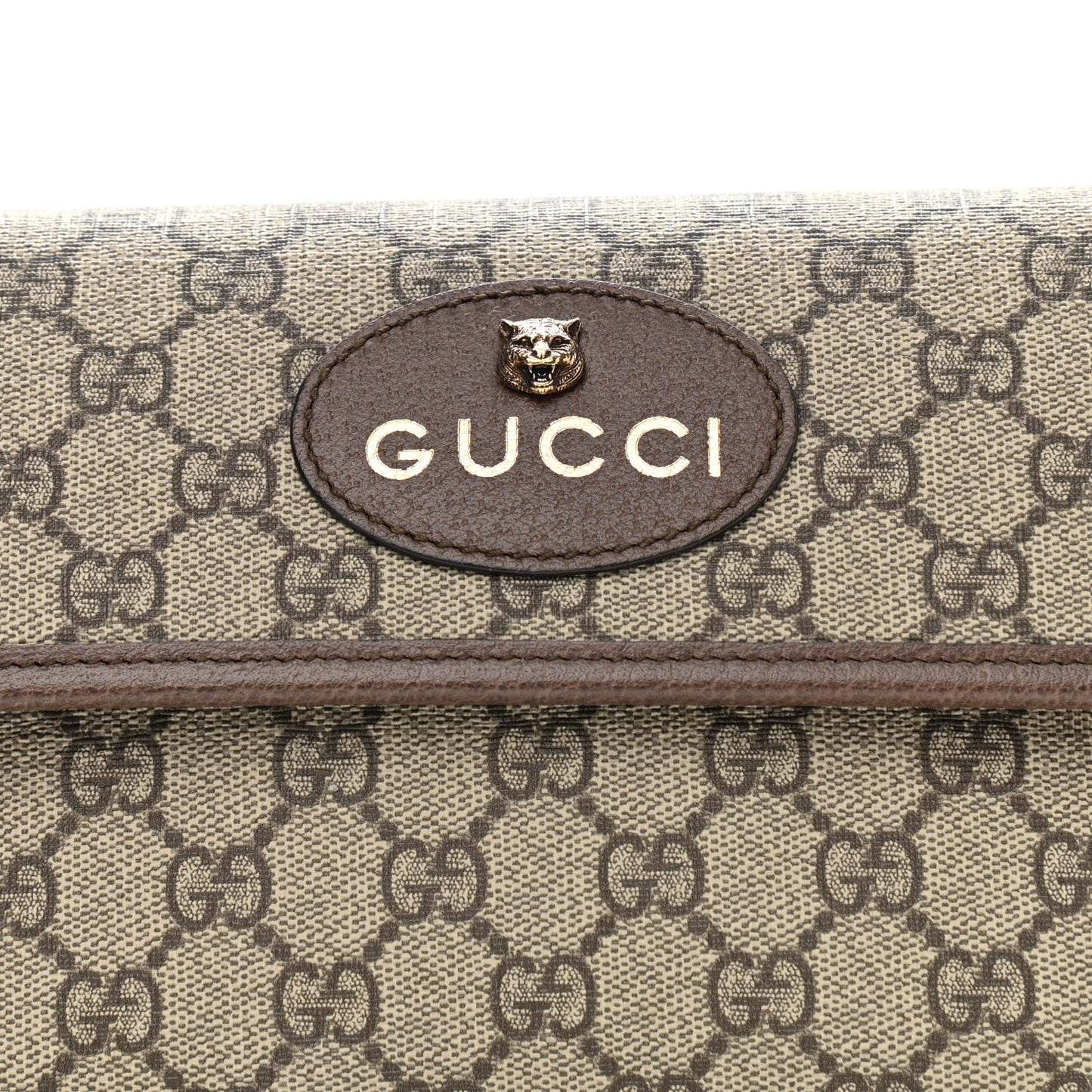 GG Supreme Monogram Neo Vintage Web Belt Bag Brown