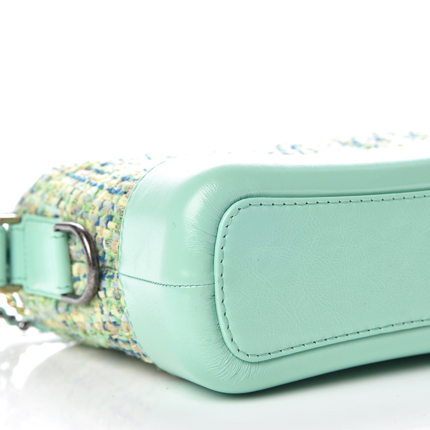 Tweed Calfskin Quilted Small Gabrielle Hobo Green
