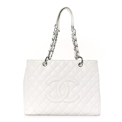 Chanel Caviar Quilted Grand Shopping Tote GST White 1 of 11