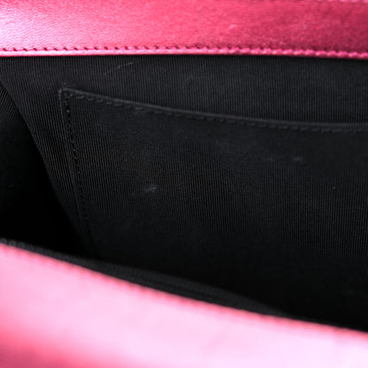 Chanel Metallic Patent Quilted New Medium Boy Flap Fuchsia 14 of 19