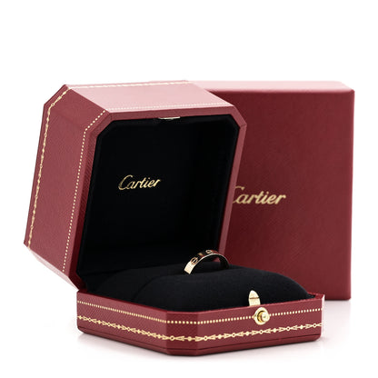 Cartier 18K Yellow Gold Diamond 4mm LOVE Wedding Band Ring 52 6 5 of 5