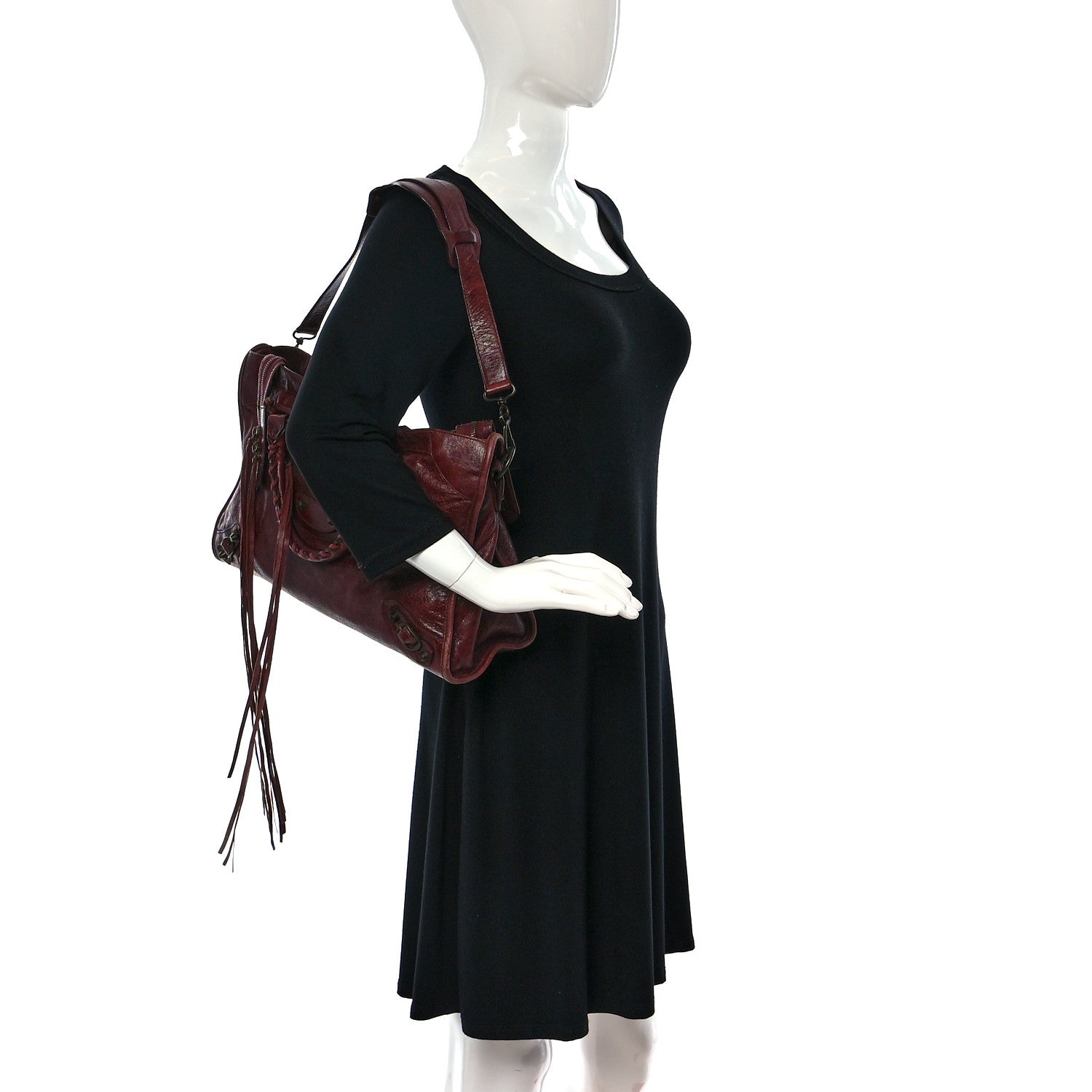 Balenciaga Agneau Classic Hardware City Dark Wine 2 of 21