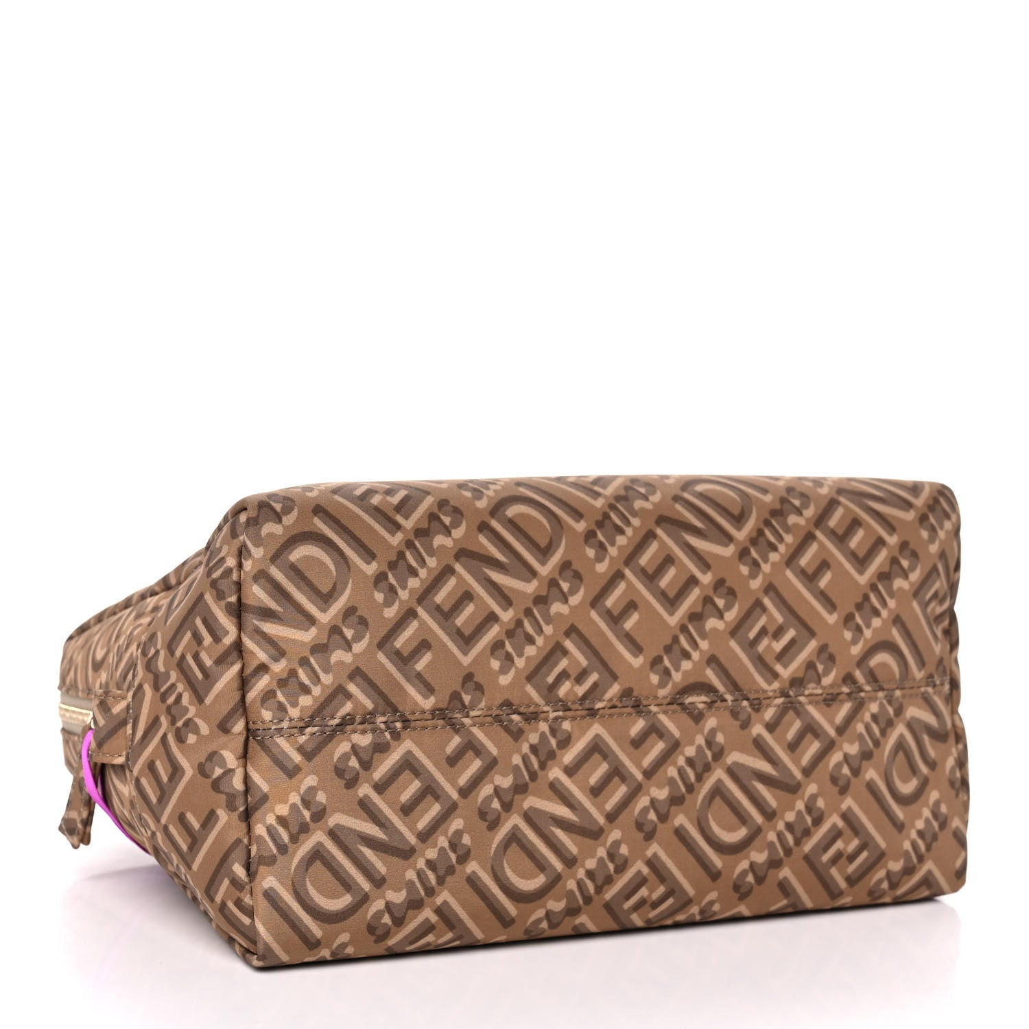 Fendi X SKIMS Nylon Medium Trapezoid Beauty Pouch Sand 4 of 10