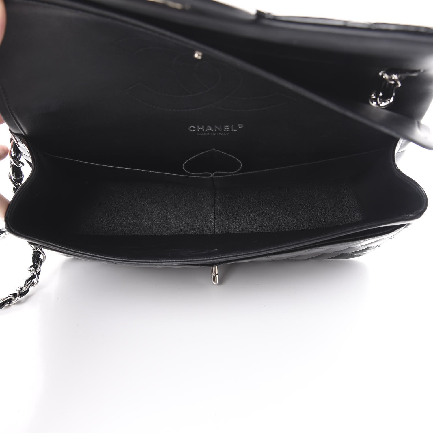 Chanel Patent Quilted Jumbo Double Flap Black 4 of 16