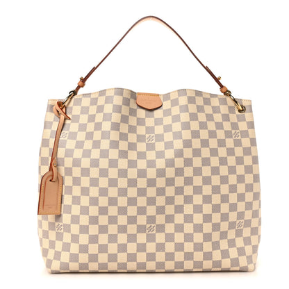 Louis Vuitton Damier Azur Graceful MM Rose Ballerine 1 of 9