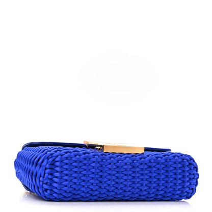 Tom Ford Woven Satin Medium 001 Chain Bag Electric Blue 4 of 10