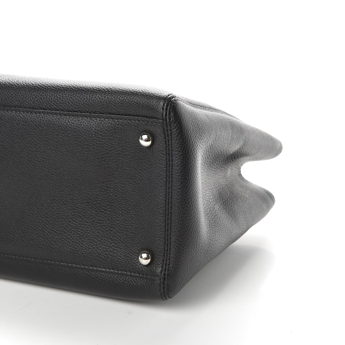 Calfskin Small Cerf Executive Shopper Tote Black