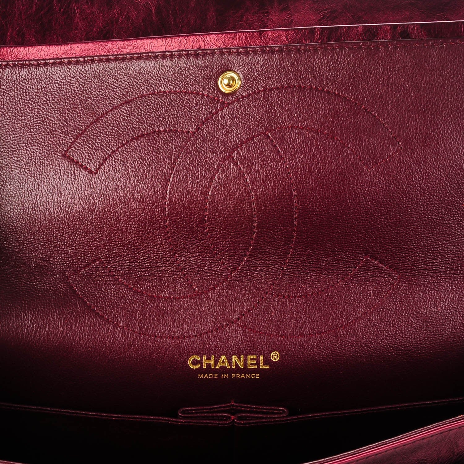 Chanel Metallic Calfskin Quilted 2.55 Reissue Flap 227 Red 7 of 12