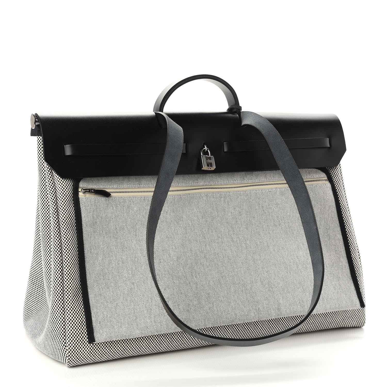 Hermes Criss Viking Vache Hunter Herbag Cabin Zip Retourne 50 Ecru Bleu Marine 4 of 10