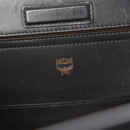 MCM Coated Canvas Studded Shopper Tote Black 6 of 14