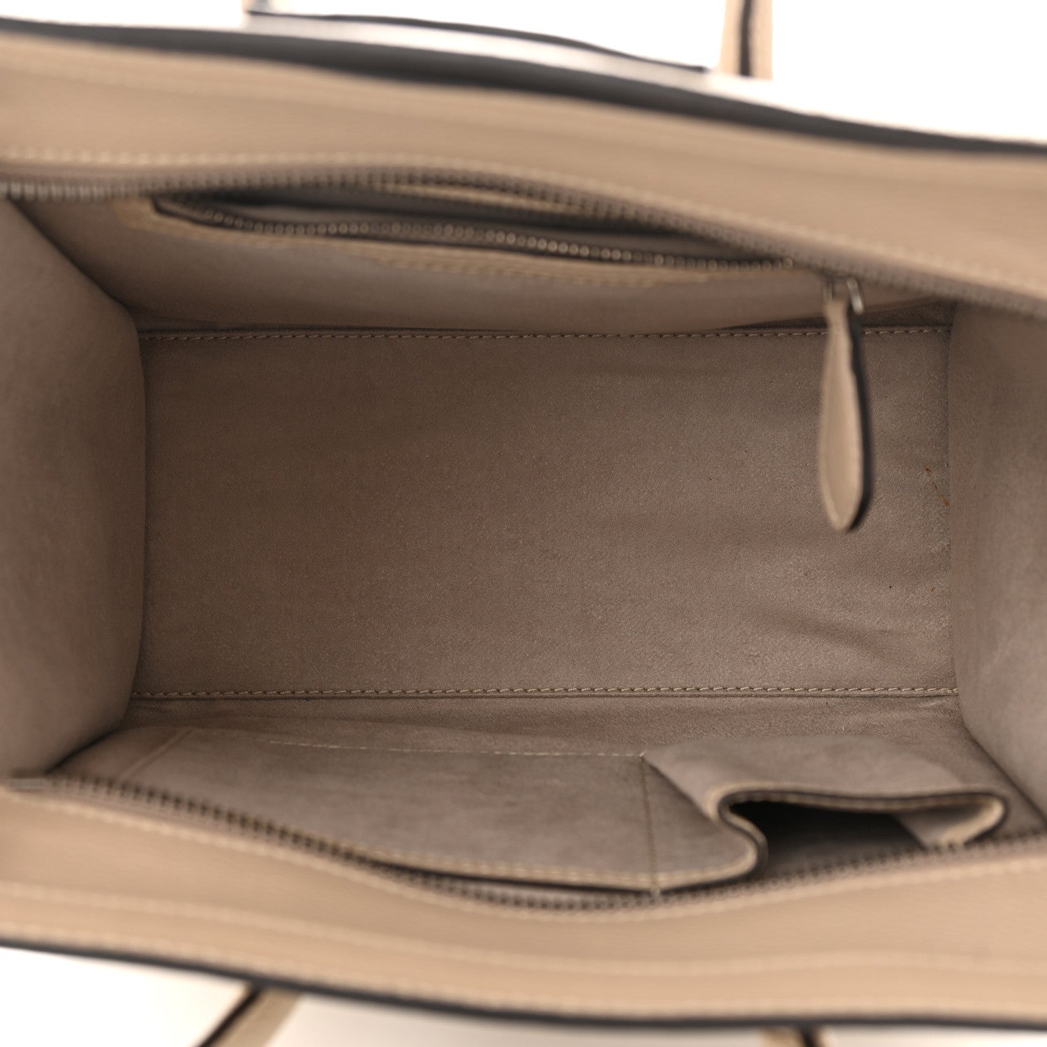 Celine Drummed Calfskin Micro Luggage Dune 5 of 10