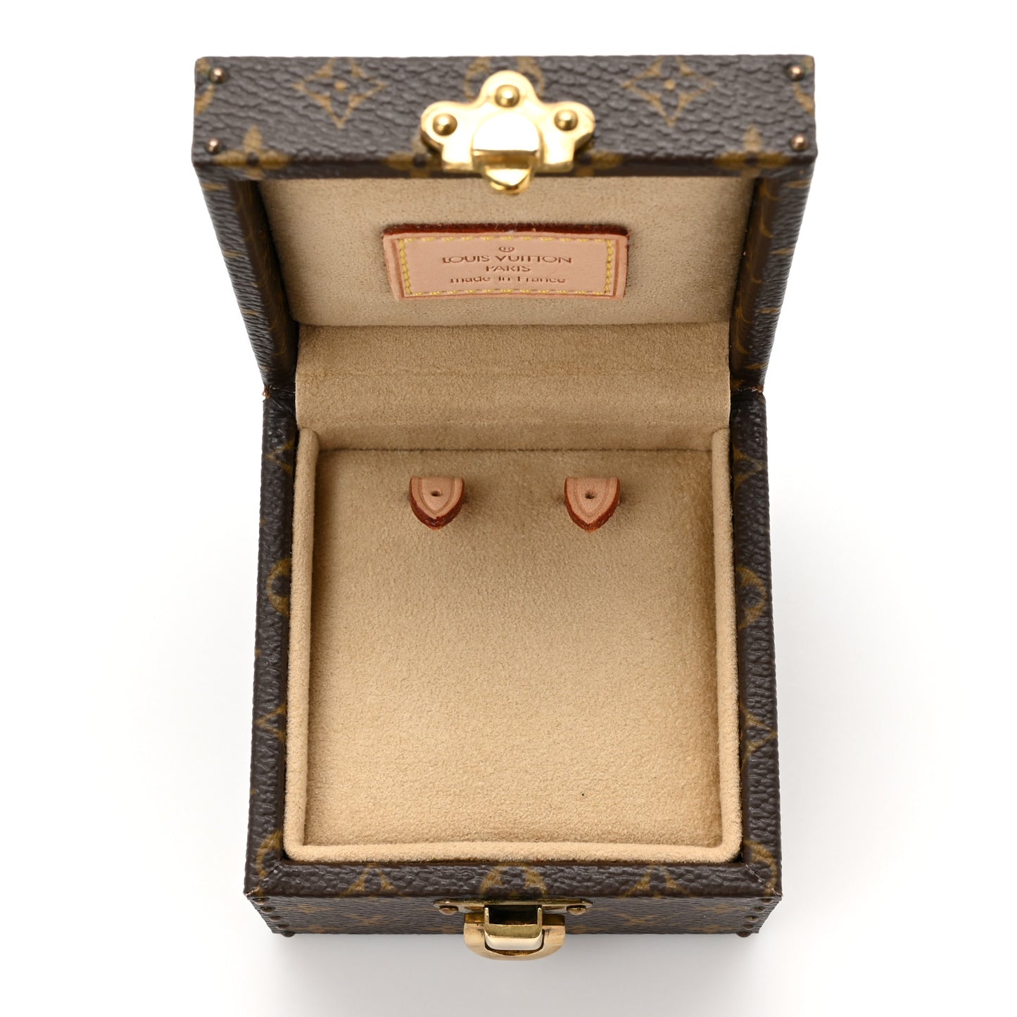 Monogram Earring Box Mini Trunk Case