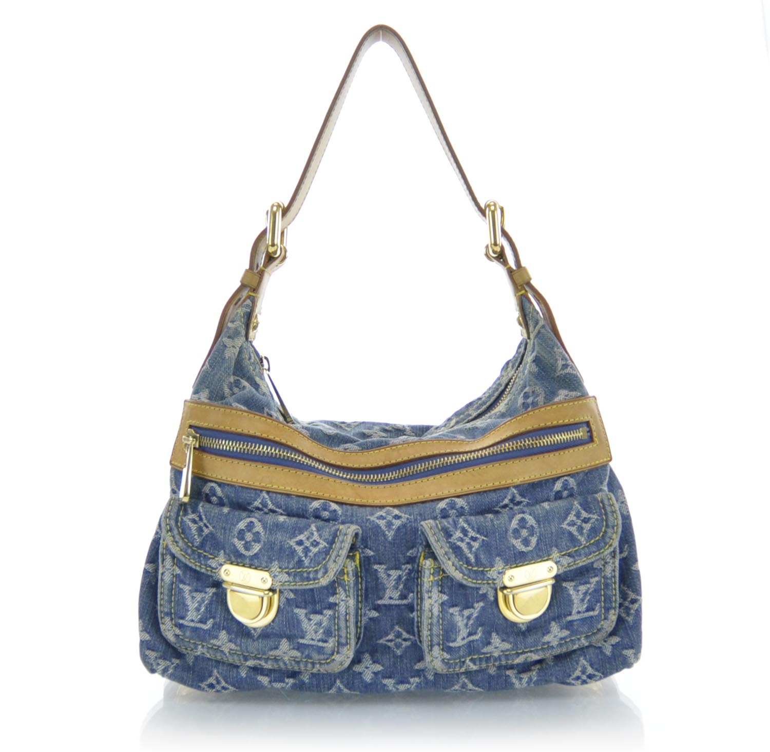 Louis Vuitton Monogram Denim Baggy PM Blue 1 of 10