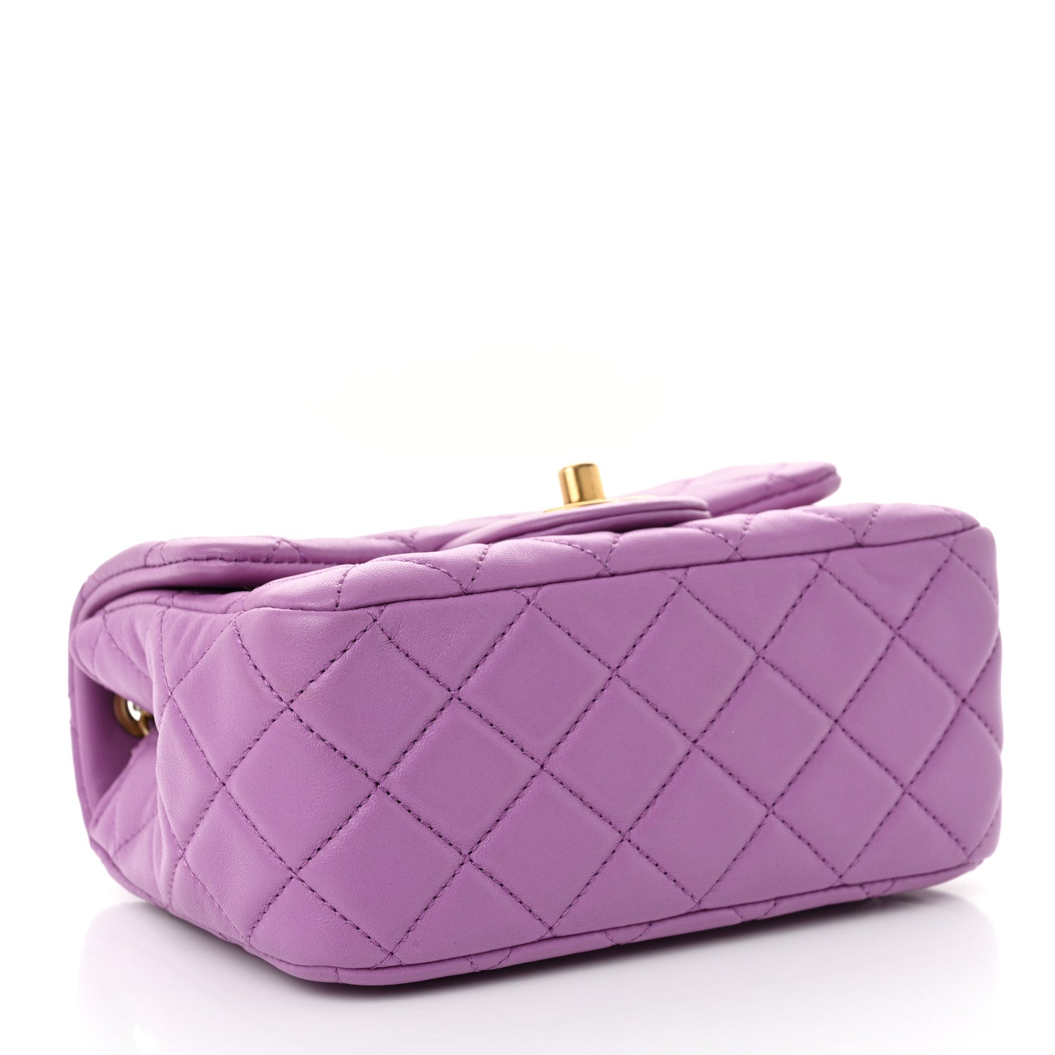 Chanel Lambskin Quilted Mini Pearl Crush Flap Purple 3 of 11