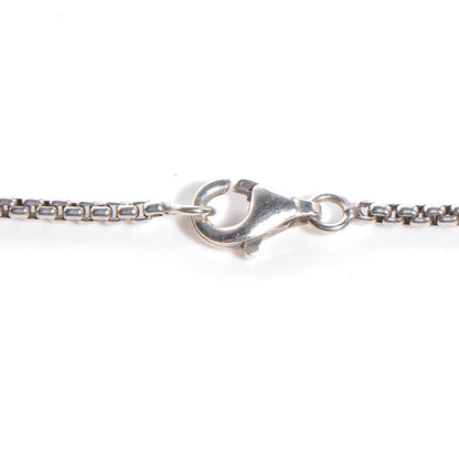 David Yurman Sterling Silver Diamond White Topaz 7mm Petite Albion Pendant Necklace 4 of 5