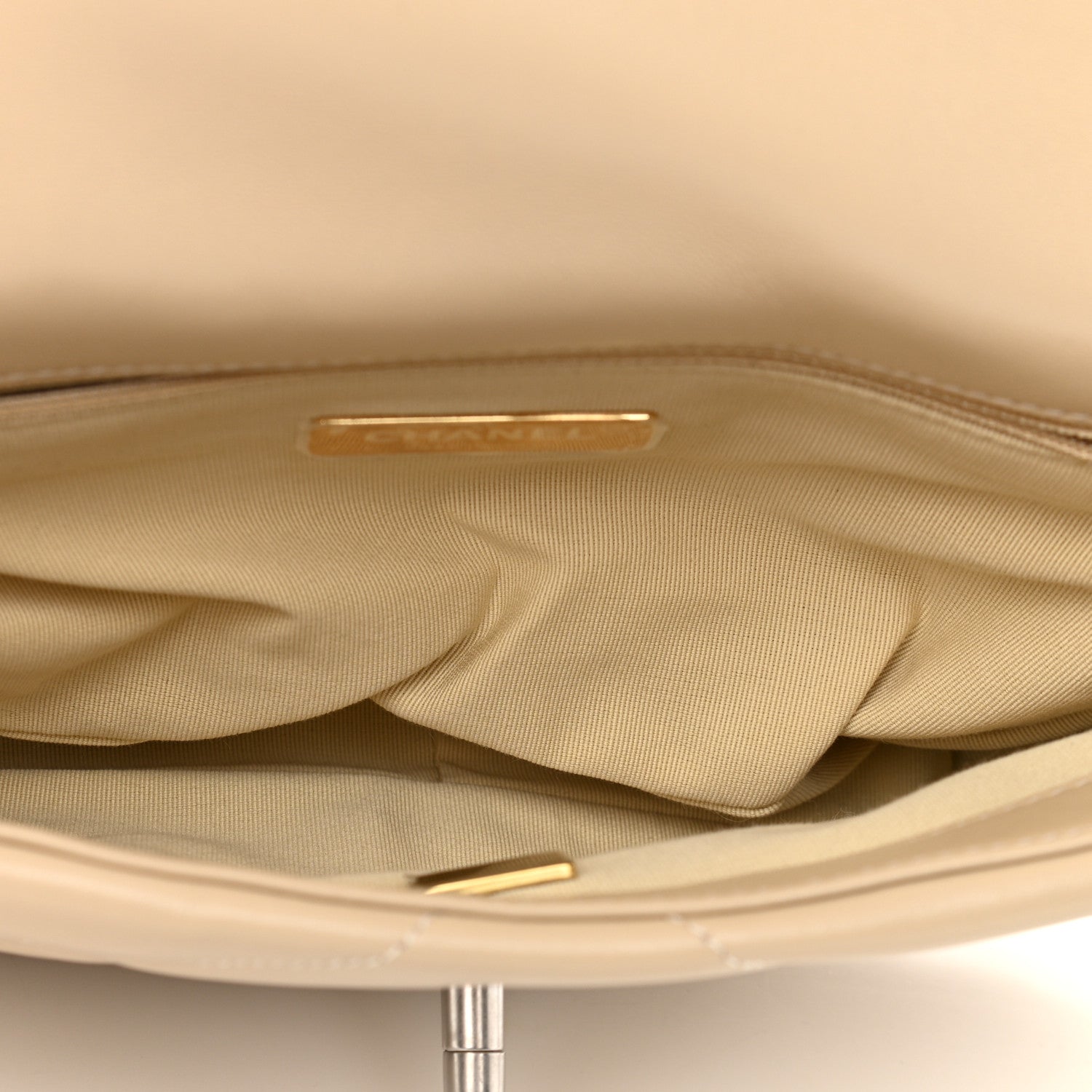 Chanel Lambskin Quilted Medium Chanel 19 Flap Beige 5 of 11
