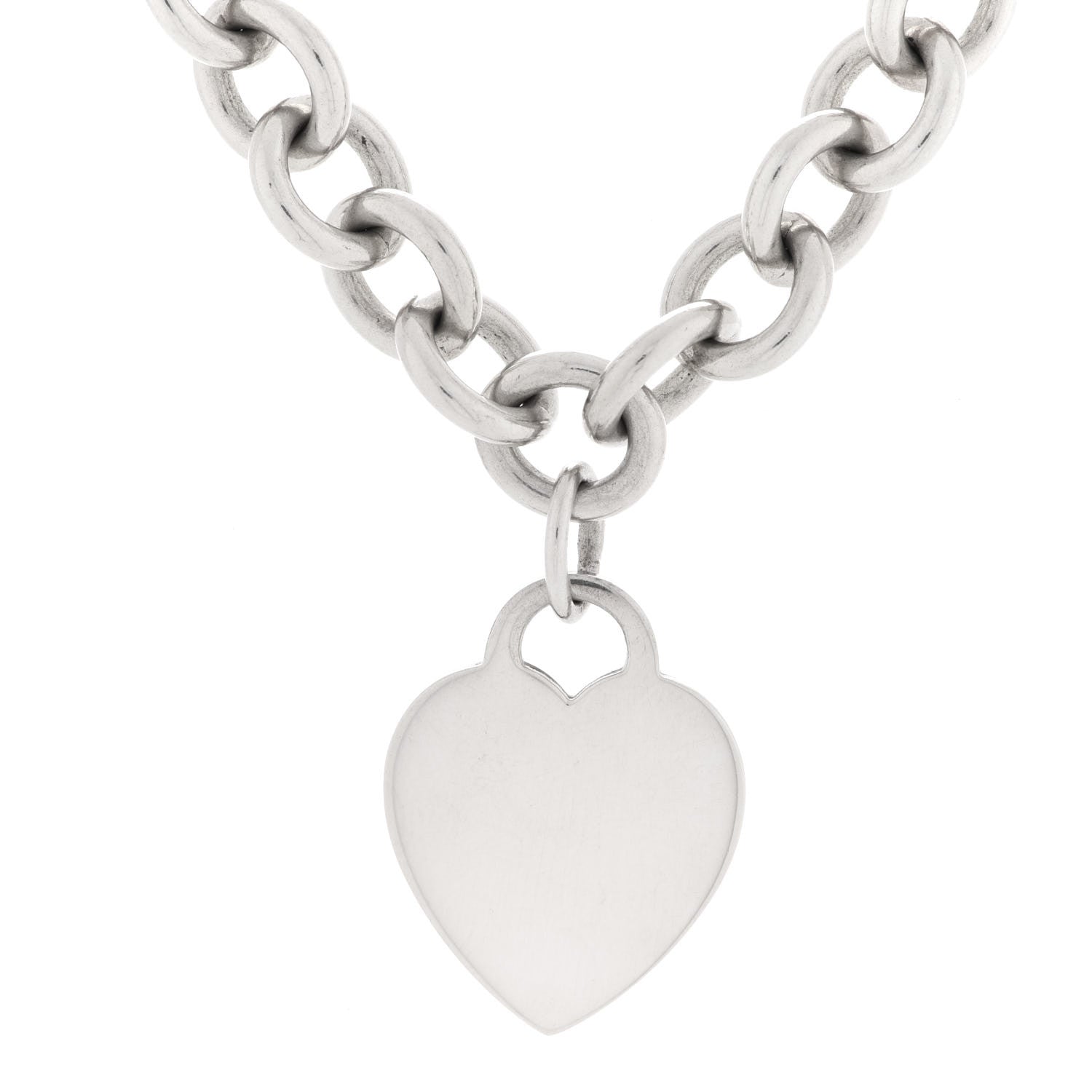Tiffany Sterling Silver Heart Tag Necklace 4 of 7