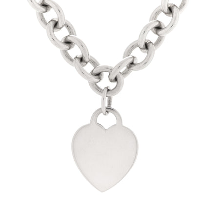 Tiffany Sterling Silver Heart Tag Necklace 4 of 7
