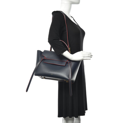 Celine Satin Calfskin Mini Belt Bag Navy Blue 2 of 11