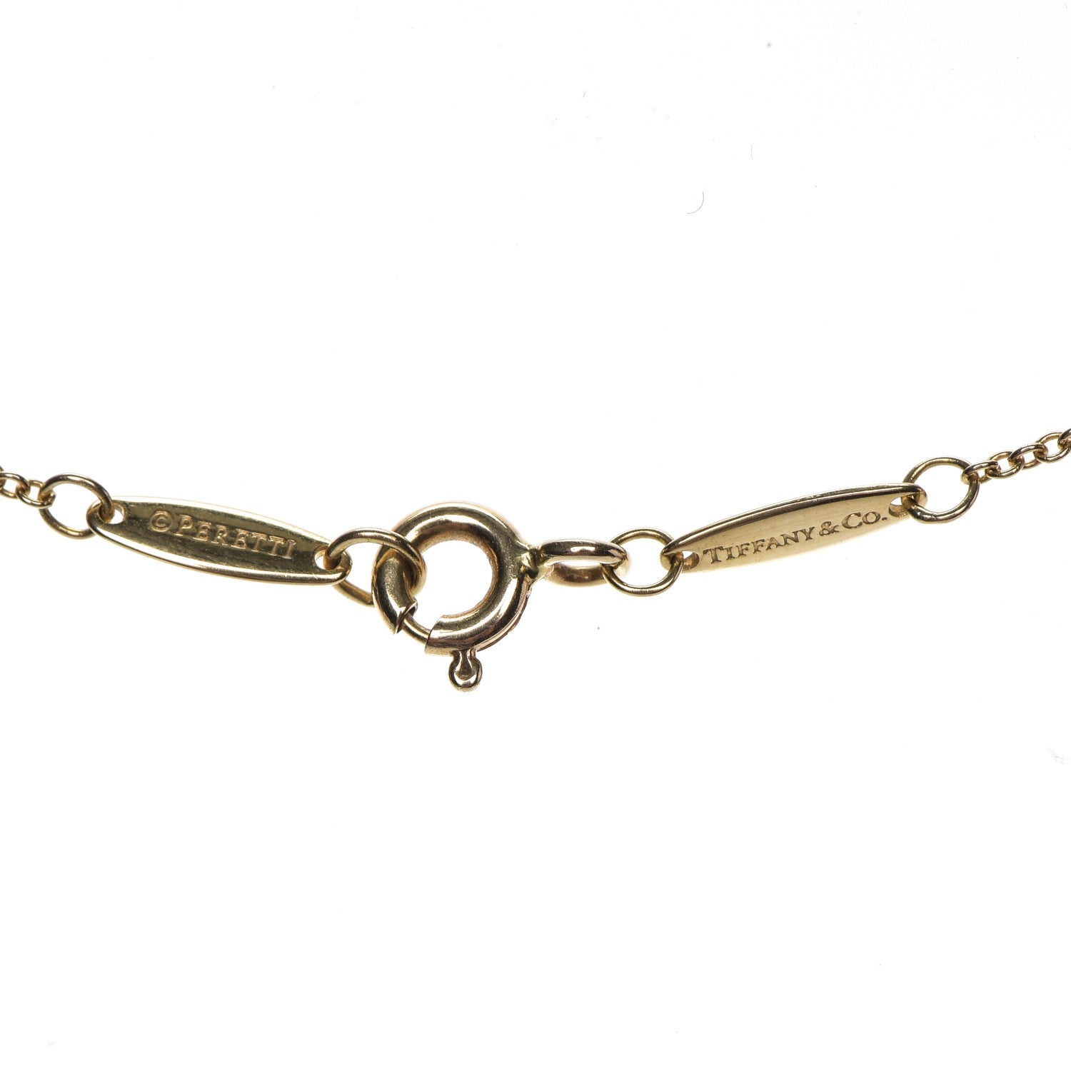 Tiffany 18K Yellow Gold Diamond .10ct Elsa Peretti Diamonds by the Yard Pendant Necklace 12 of 16