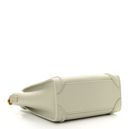 Celine Drummed Calfskin Nano Luggage Vert D'eau 4 of 11