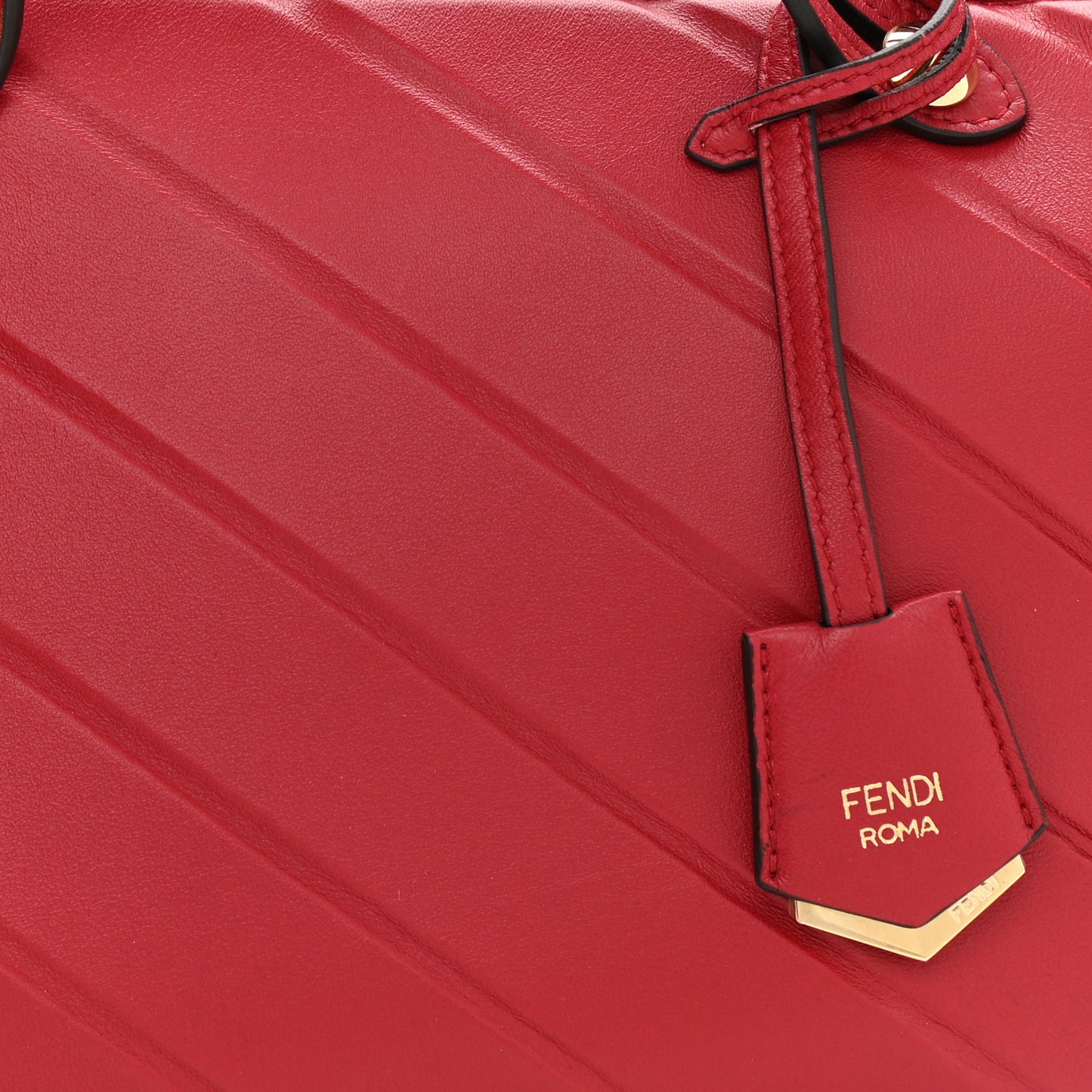 Nappa Pequin Diagonal Embossed Medium By The Way Boston Bag Fragola