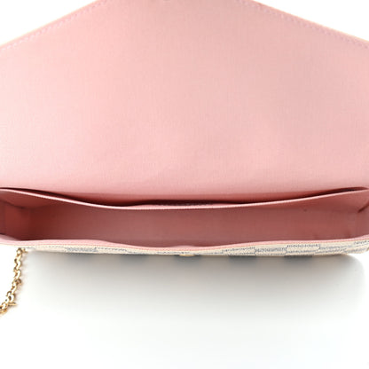 Louis Vuitton Damier Azur Pochette Felicie Chain Wallet Rose Ballerine 6 of 14