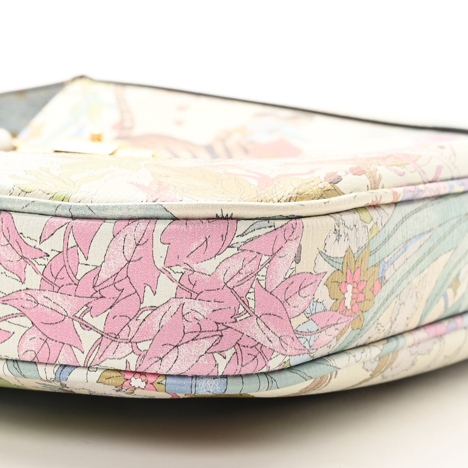 Gucci New Shangai Calfskin Tiger Savanah Small Jackie 1961 Hobo Chalky White Multicolor 8 of 9