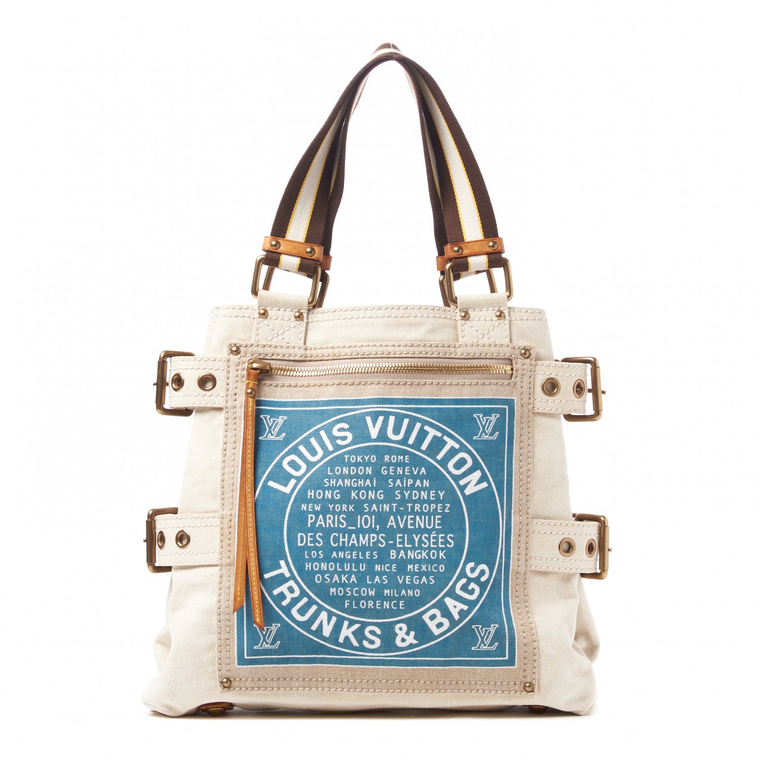 Louis Vuitton Toile Globe Shopper Cabas MM Blue 1 of 9