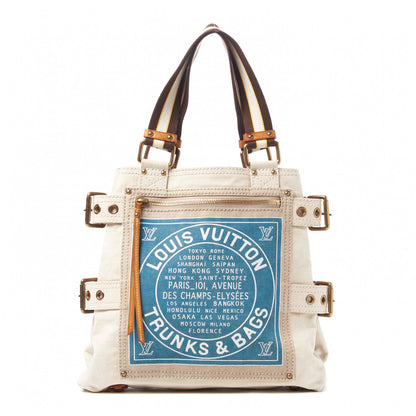 Louis Vuitton Toile Globe Shopper Cabas MM Blue 1 of 9