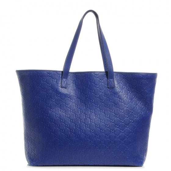 Gucci Guccissima Large Tote Blue 1 of 9