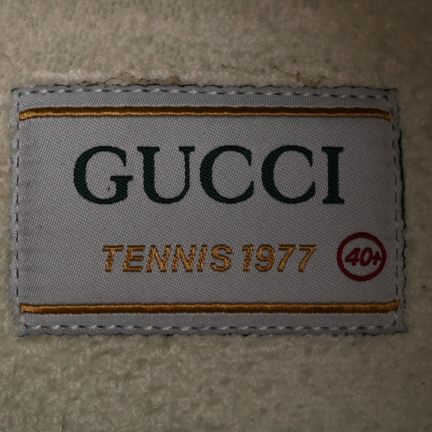 Gucci GG Monogram Web Womens 1977 Tennis Sneakers 40.5 Beige Ebony Mystic White 8 of 11