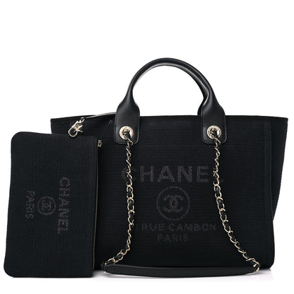 Chanel Mixed Fibers Small Deauville Tote Black 1 of 10