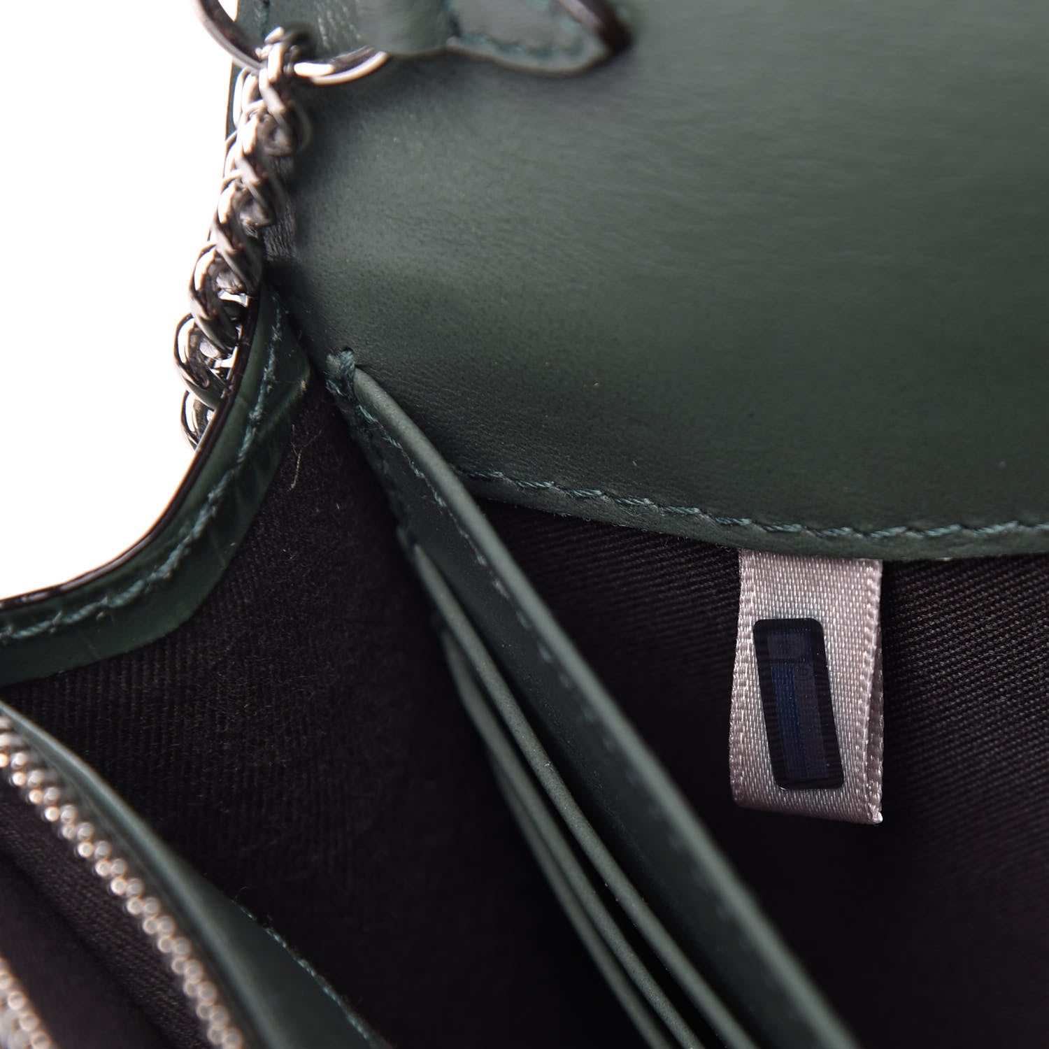 Jimmy Choo Calfskin Crocodile Embossed Palace Crossbody Green 9 of 10