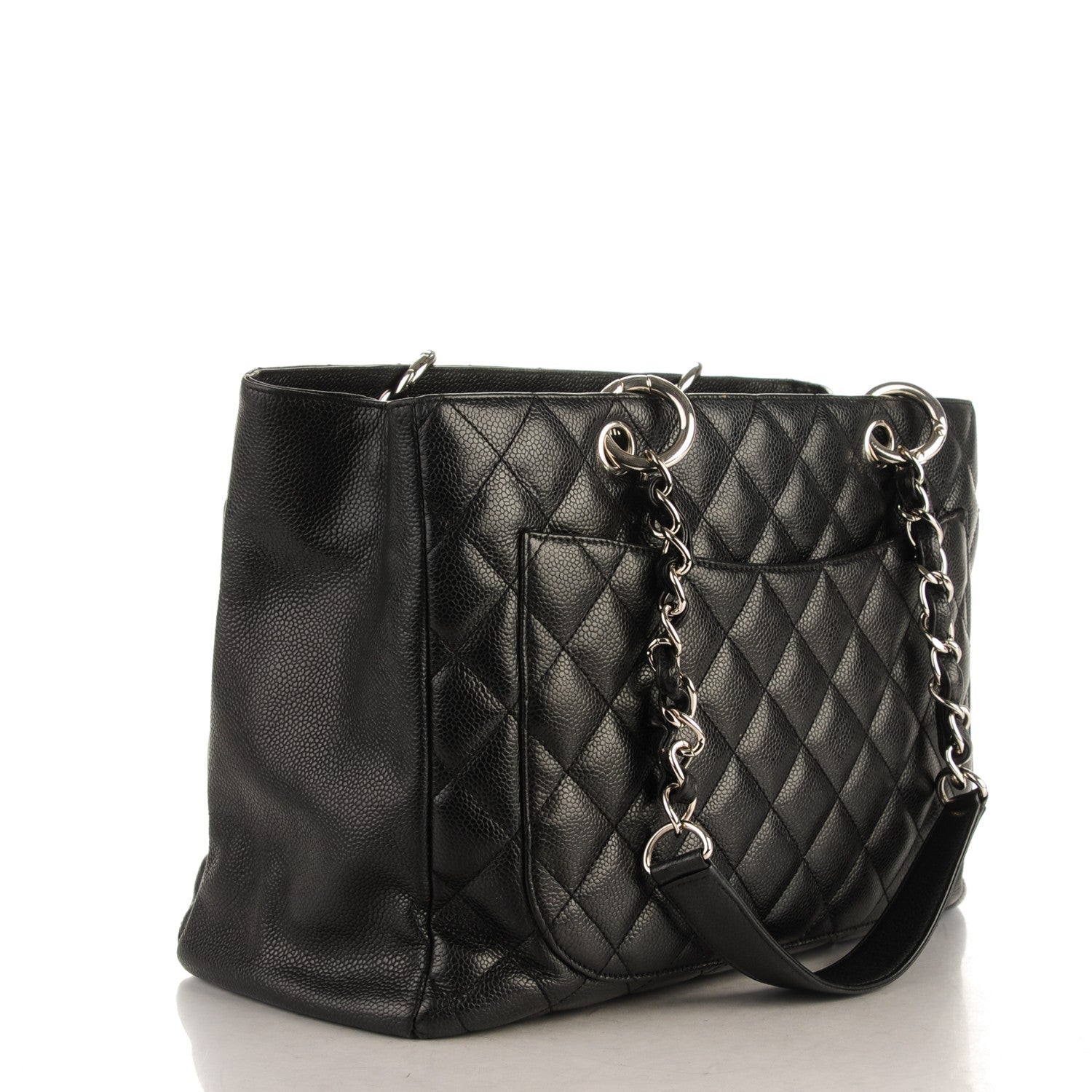 Chanel Caviar Quilted Grand Shopping Tote GST Black 3 of 8