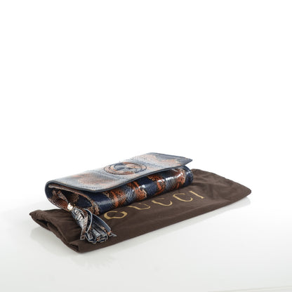 Gucci Python Medium Soho Clutch Blue Sienna 4 of 7