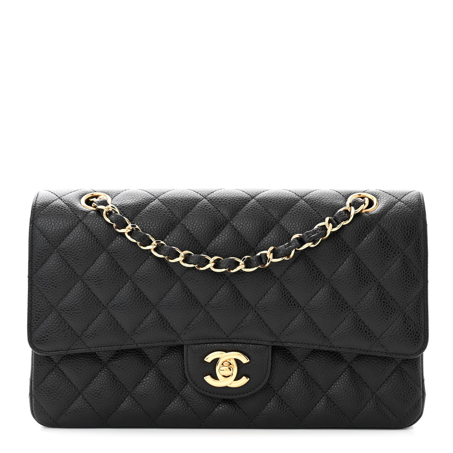 Chanel Caviar Quilted Medium Double Flap Black 1 of 11