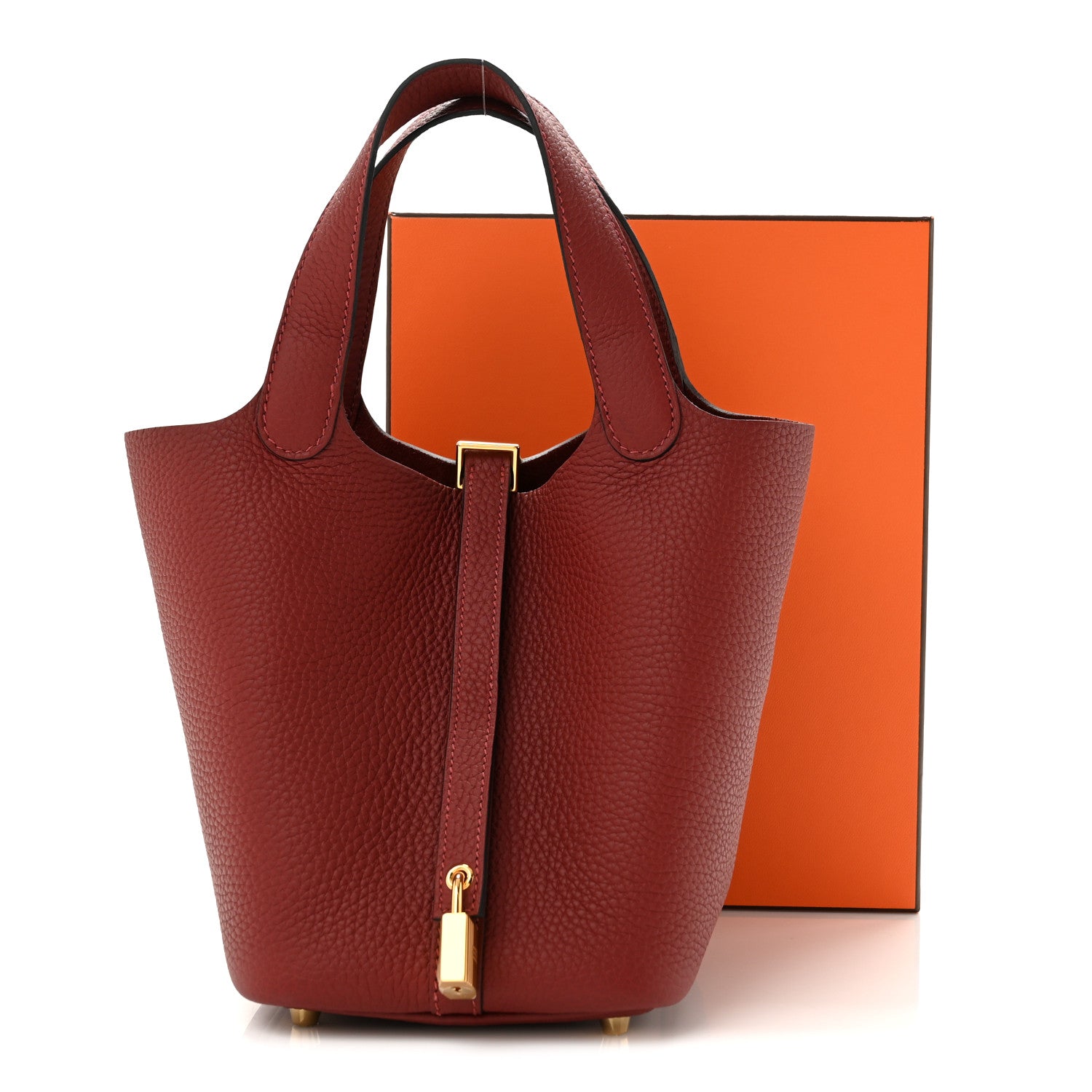 Hermes Taurillon Clemence Picotin Lock 18 PM Rouge H 11 of 11