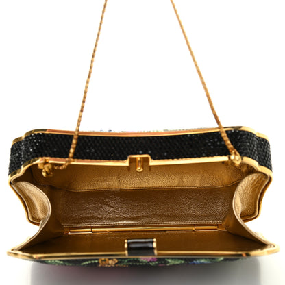 Judith Leiber Crystal Dragonfly Minaudiere Clutch Black Gold Multicolor 5 of 6