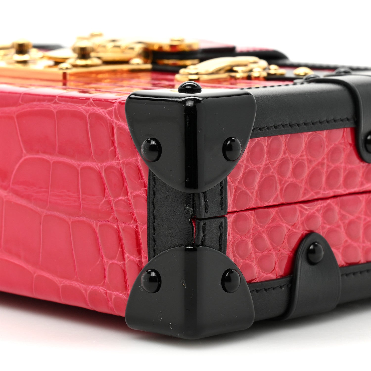 Louis Vuitton Crocodile Petite Malle Rubis 7 of 12