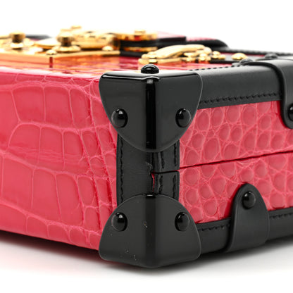 Louis Vuitton Crocodile Petite Malle Rubis 7 of 12