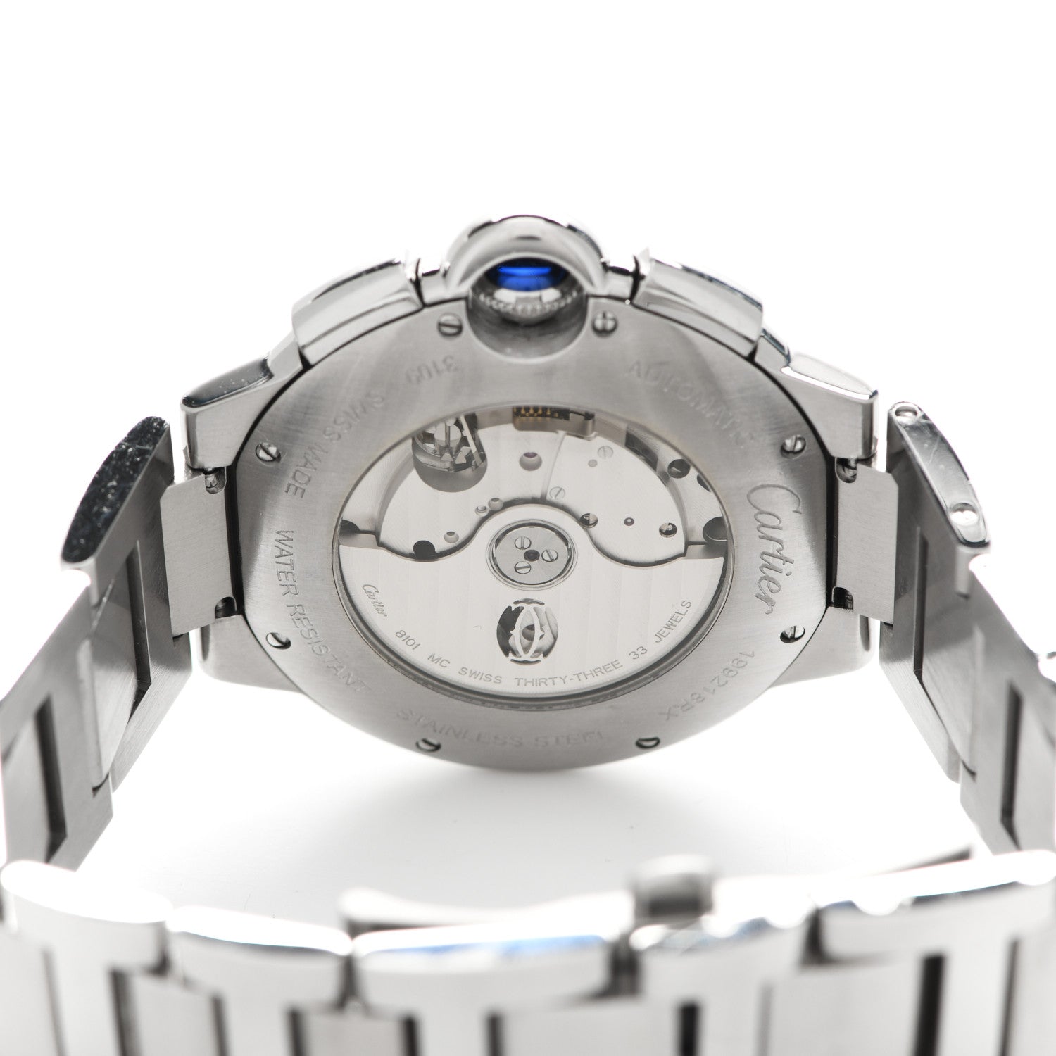 Cartier Stainless Steel 44mm Ballon Bleu De Cartier Chronograph Automatic Watch Black 4 of 5
