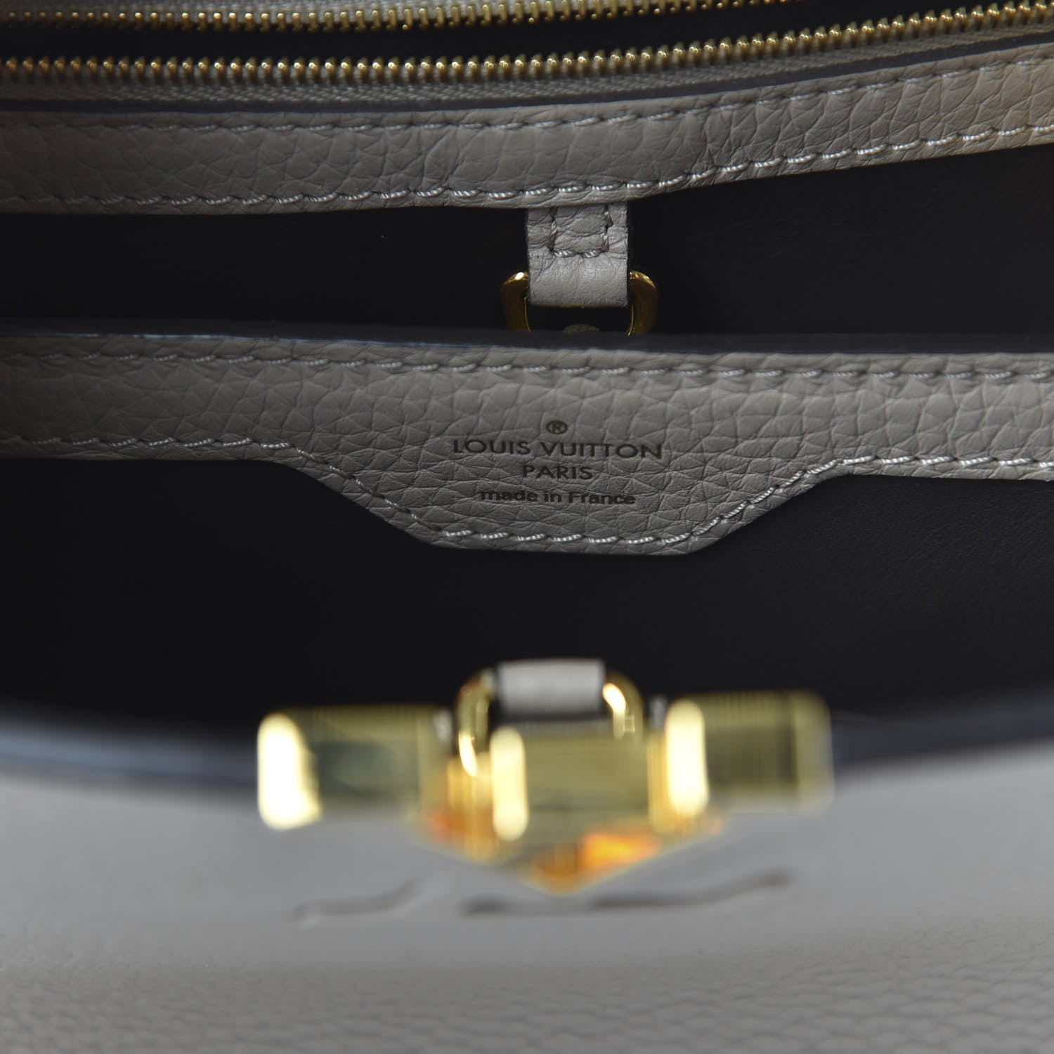 Louis Vuitton Taurillon Capucines BB Galet 8 of 9