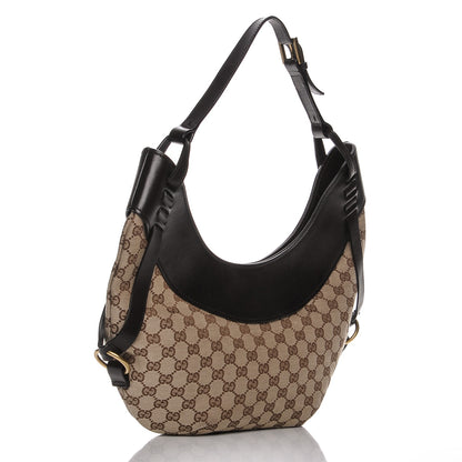 Gucci Monogram Half Moon Hobo Dark Brown 3 of 10