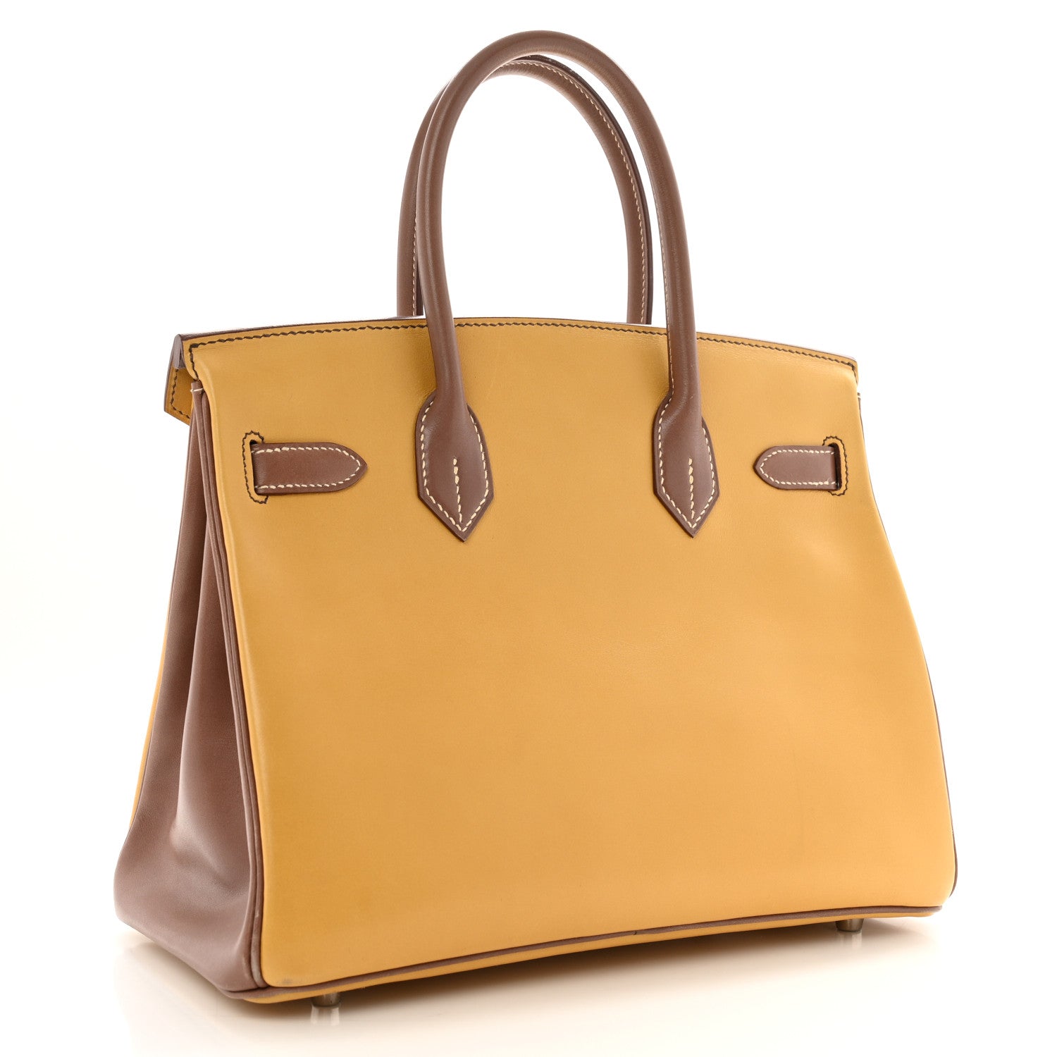 Hermes Chamonix Horseshoe Birkin 30  Curry Brulee Gris Tourterelle 3 of 15