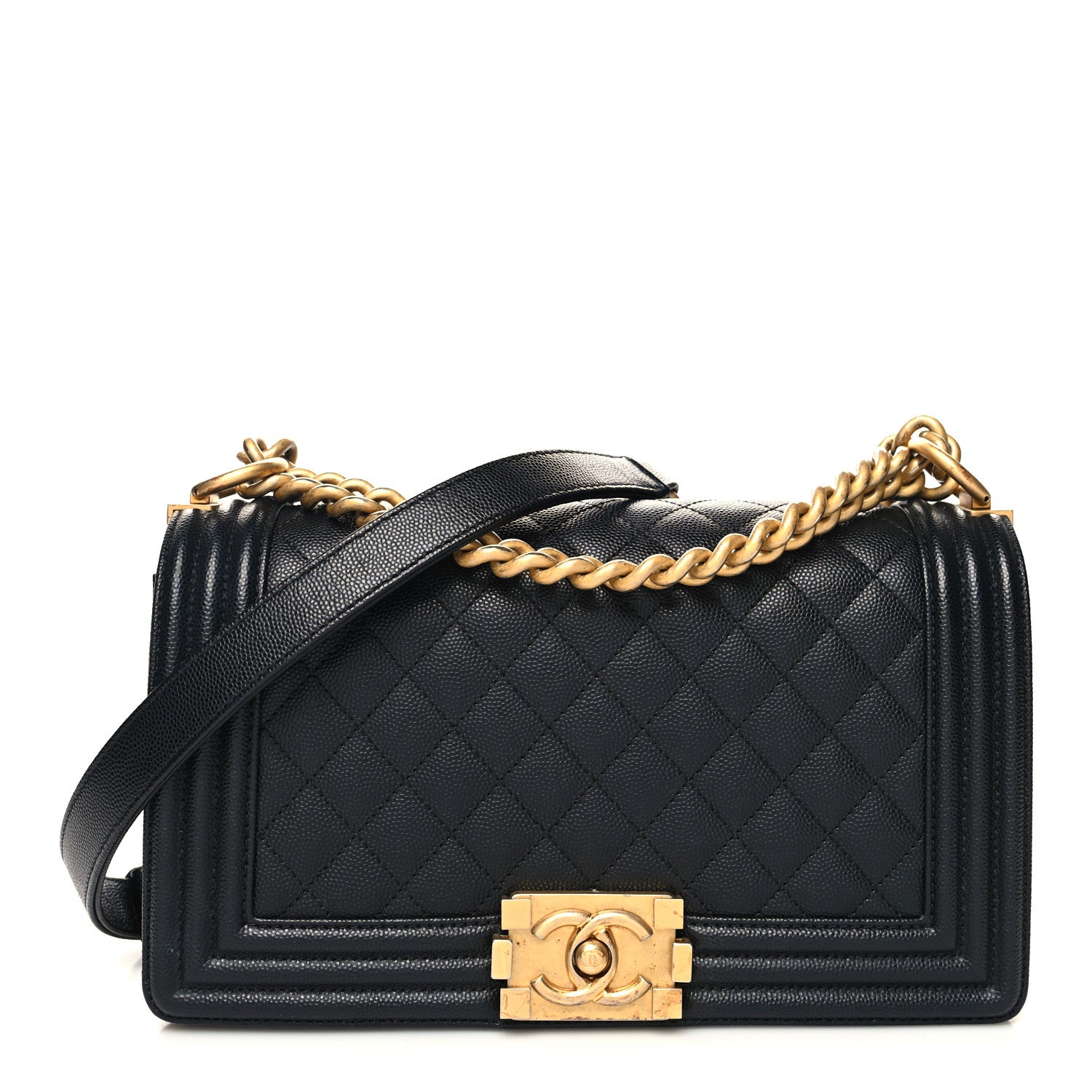 Chanel Caviar Quilted Medium Boy Flap Black 1 of 12