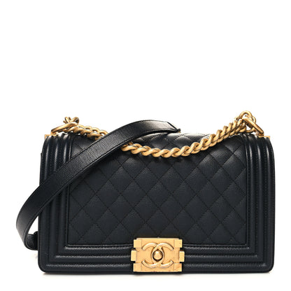 Chanel Caviar Quilted Medium Boy Flap Black 1 of 12
