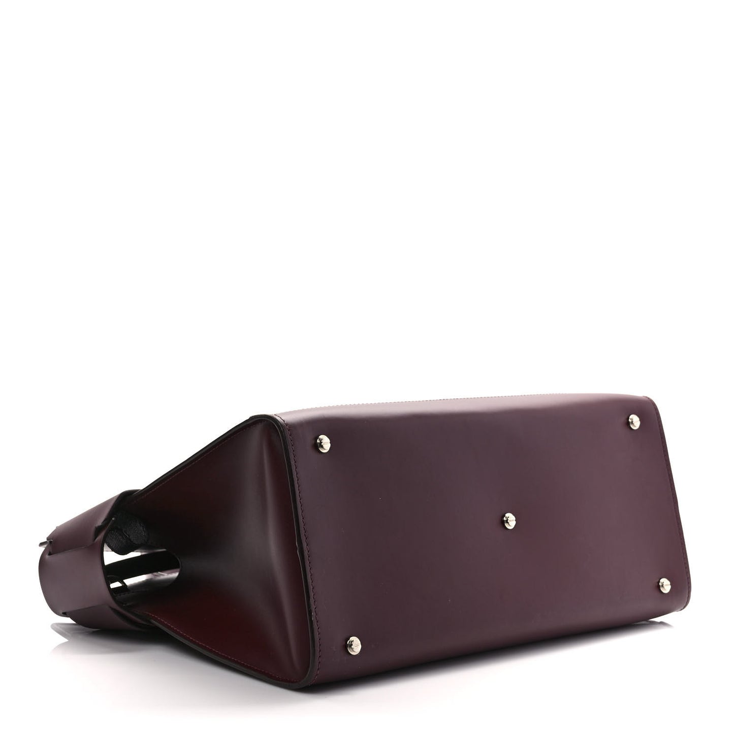 Smooth Calfskin Medium Horizon Satchel Oxblood