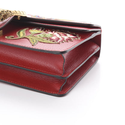 Gucci Calfskin Web Floral Embroidered Small Dionysus Shoulder Bag Hibiscus Red 6 of 7